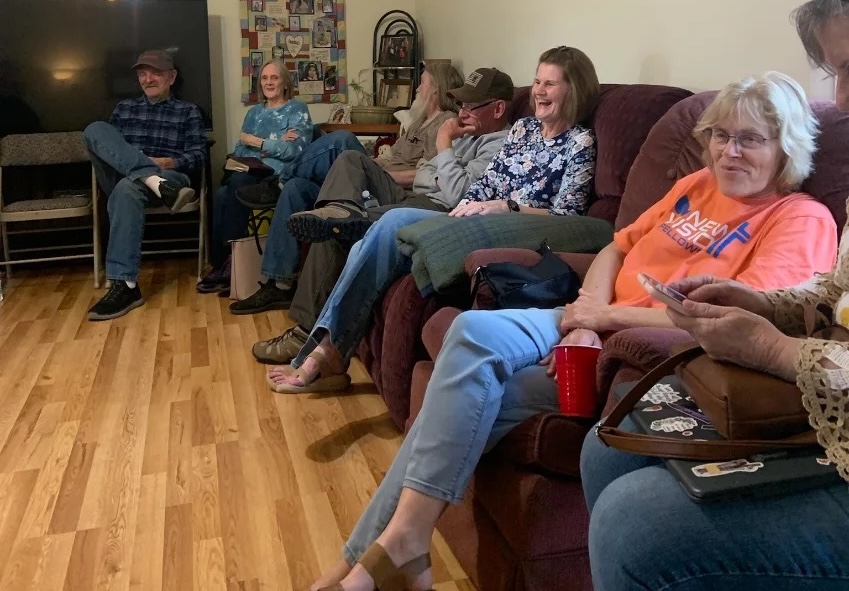 A Life Group meeting together