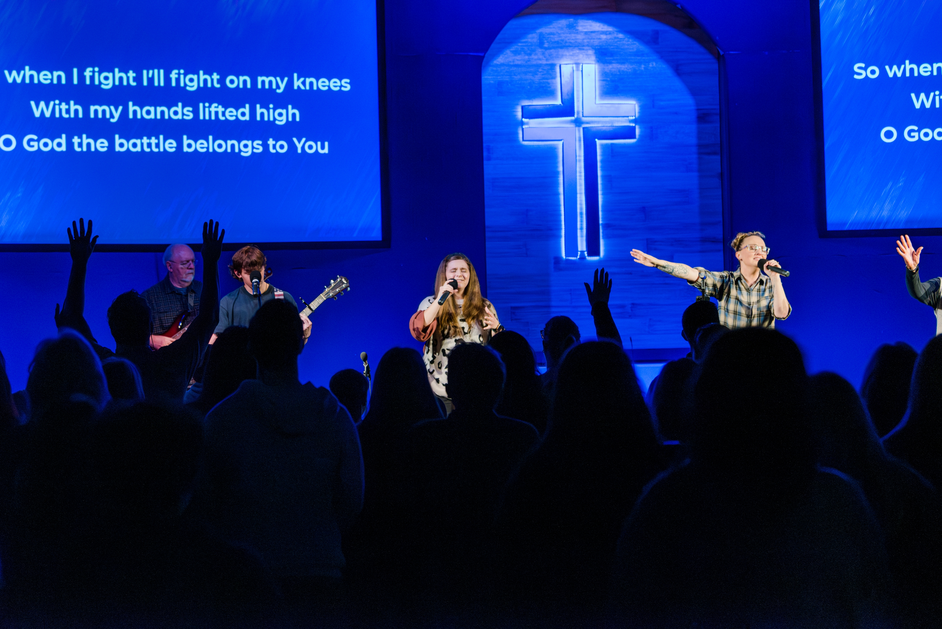 Our church family worshiping together
